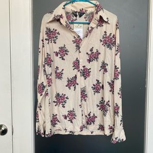 Vintage floral button down top